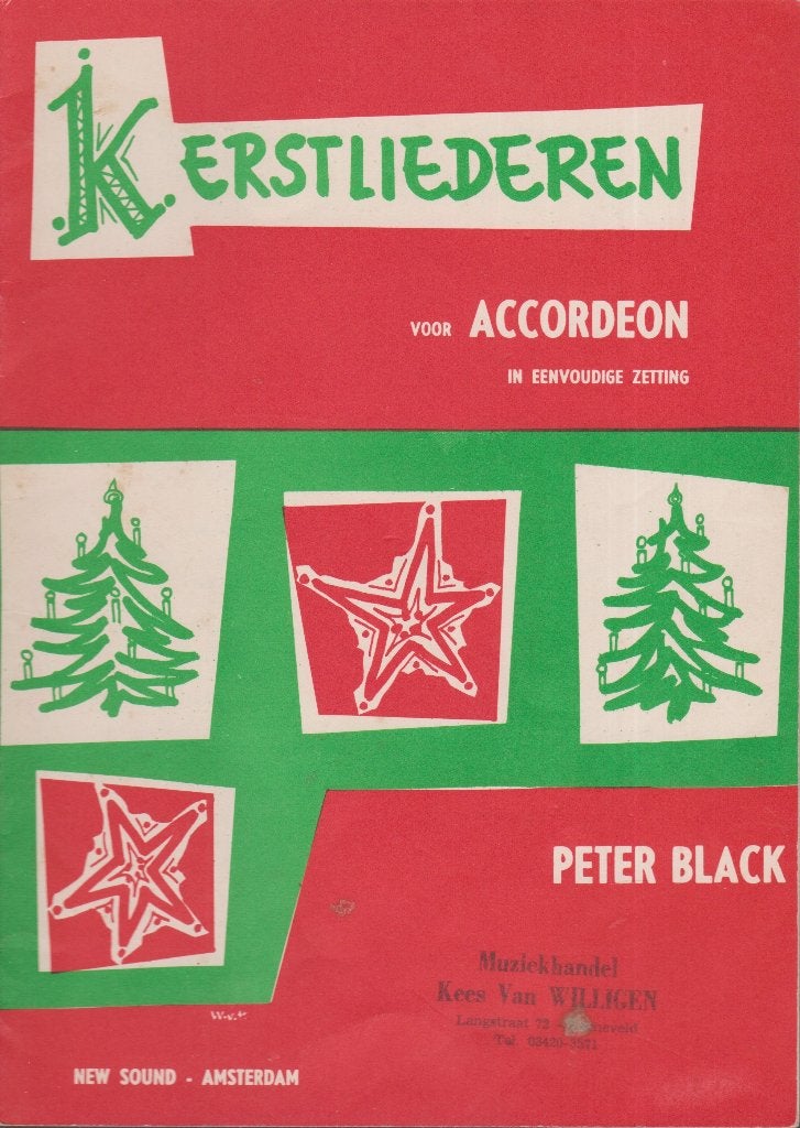 PETER BLACK - KERSTLIEDEREN voor ACCORDEON, Gebruikt, Ophalen of Verzenden, Artiest of Componist, Populair