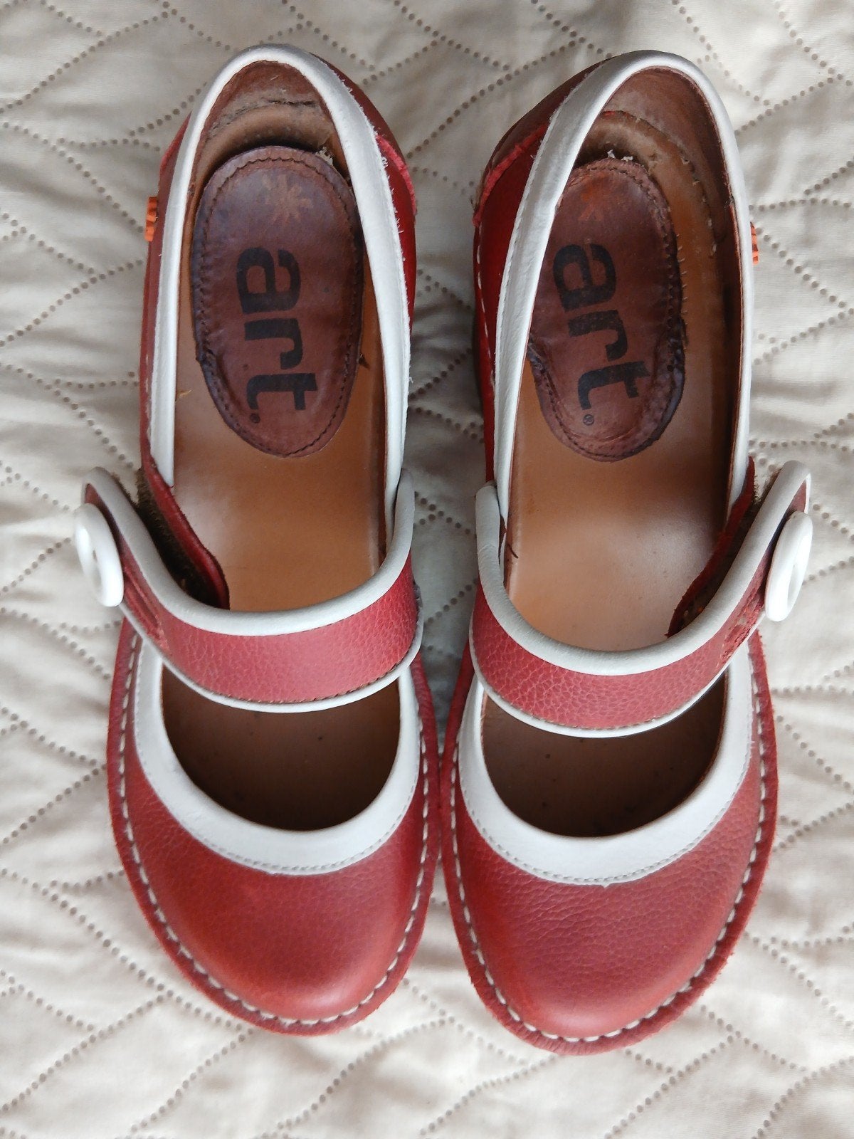 ART Leren Schoenen Maat 39 rood, Kleding | Dames, Mert ART, Ophalen of Verzenden, Zo goed als nieuw, Rood