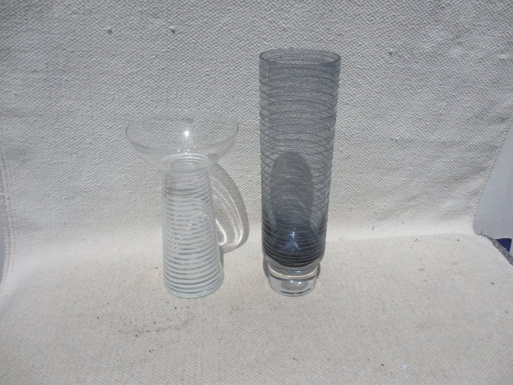Twee vintage vazen NYBRO en SEA Glasbrük