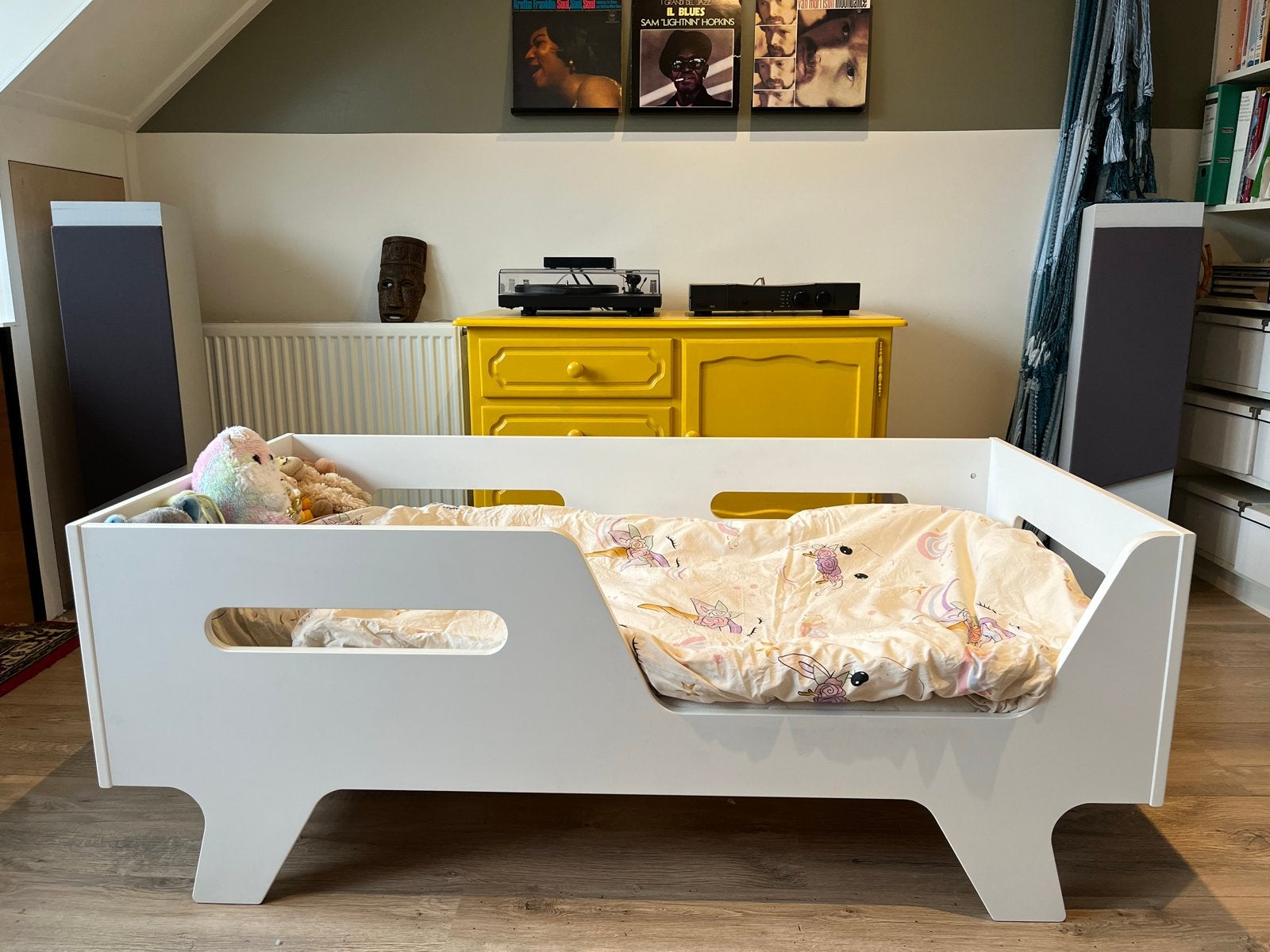 Peuterbed Petite Amelie colombé 140x70 cm, Ophalen, Gebruikt, 70 tot 85 cm, 140 tot 160 cm