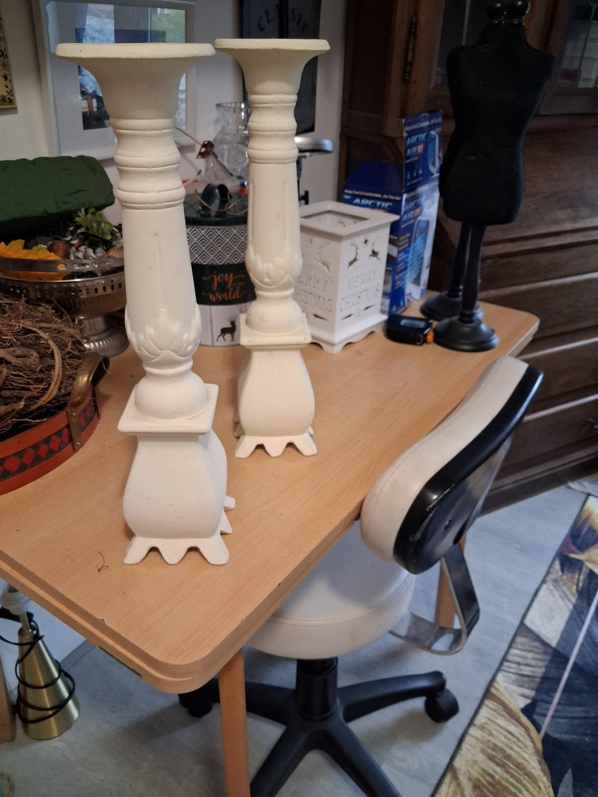 witte kaarsen standaard, Ophalen