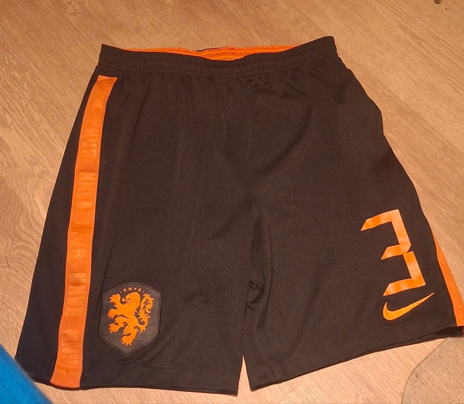 KNVB Nederland Thuisshirt en Broekje De Ligt Maat Junior XL, Maat XS of kleiner, Ophalen, Gebruikt, Set