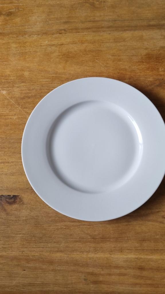 Set van 6 nieuwe witte borden, Ophalen, Keramiek, Nieuw, Bord(en)