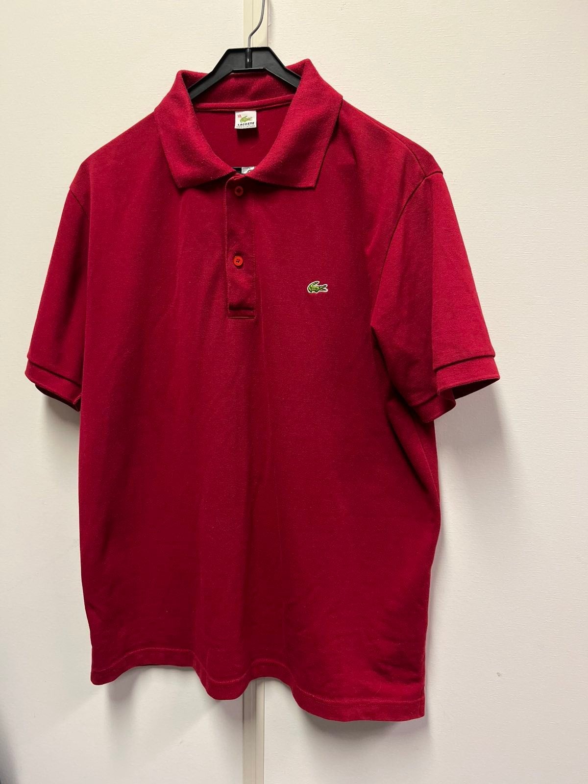 Lacoste rode polo - Maat XL, Kleding | Heren, Lacoste, Maat 56/58 (XL), Ophalen of Verzenden, Zo goed als nieuw