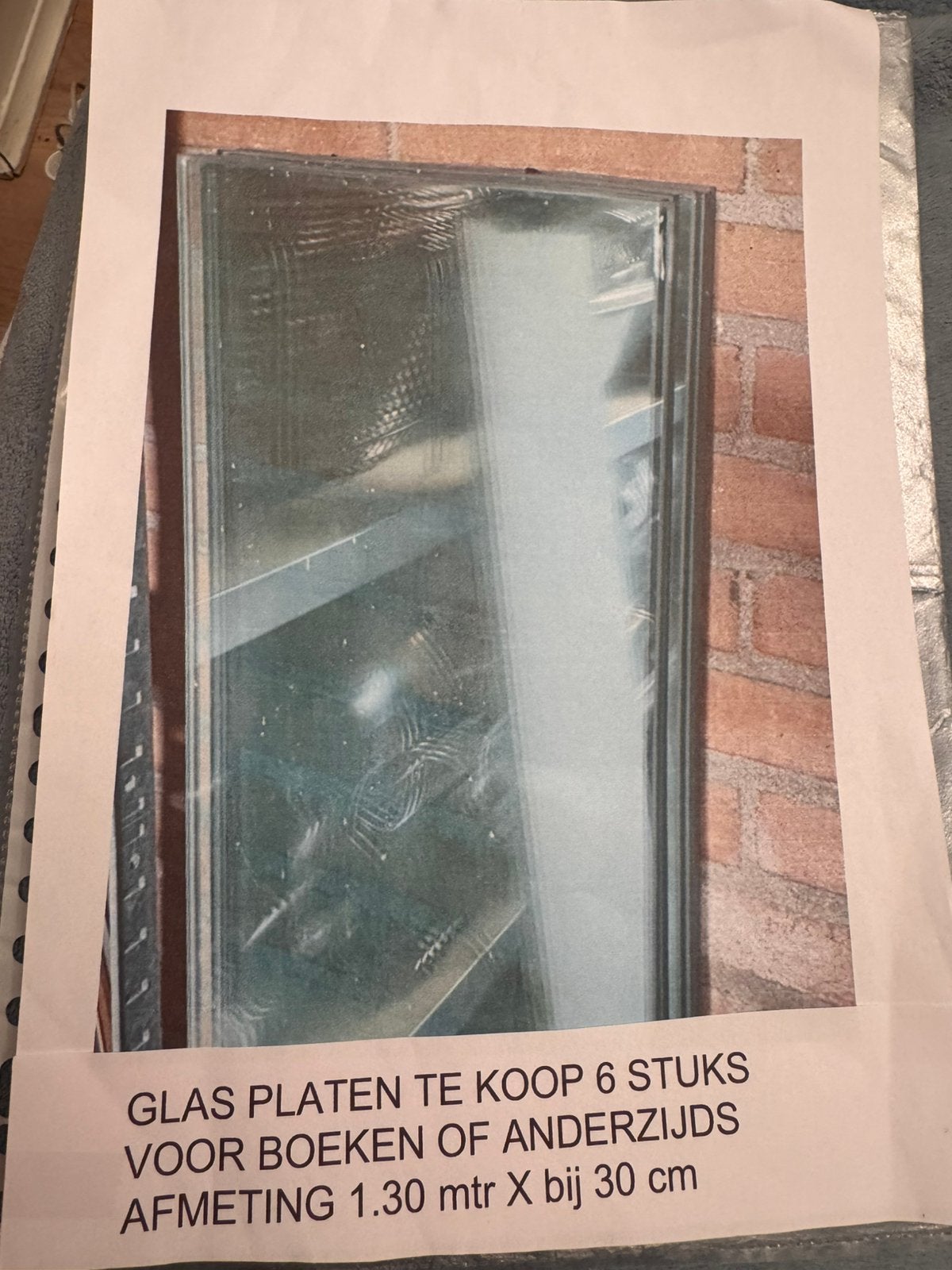6x grote glazen wandplank 130x30 cm 10 mm dik incl.staanders, Huis en Inrichting, Woonaccessoires | Wandplanken en Boekenplanken
