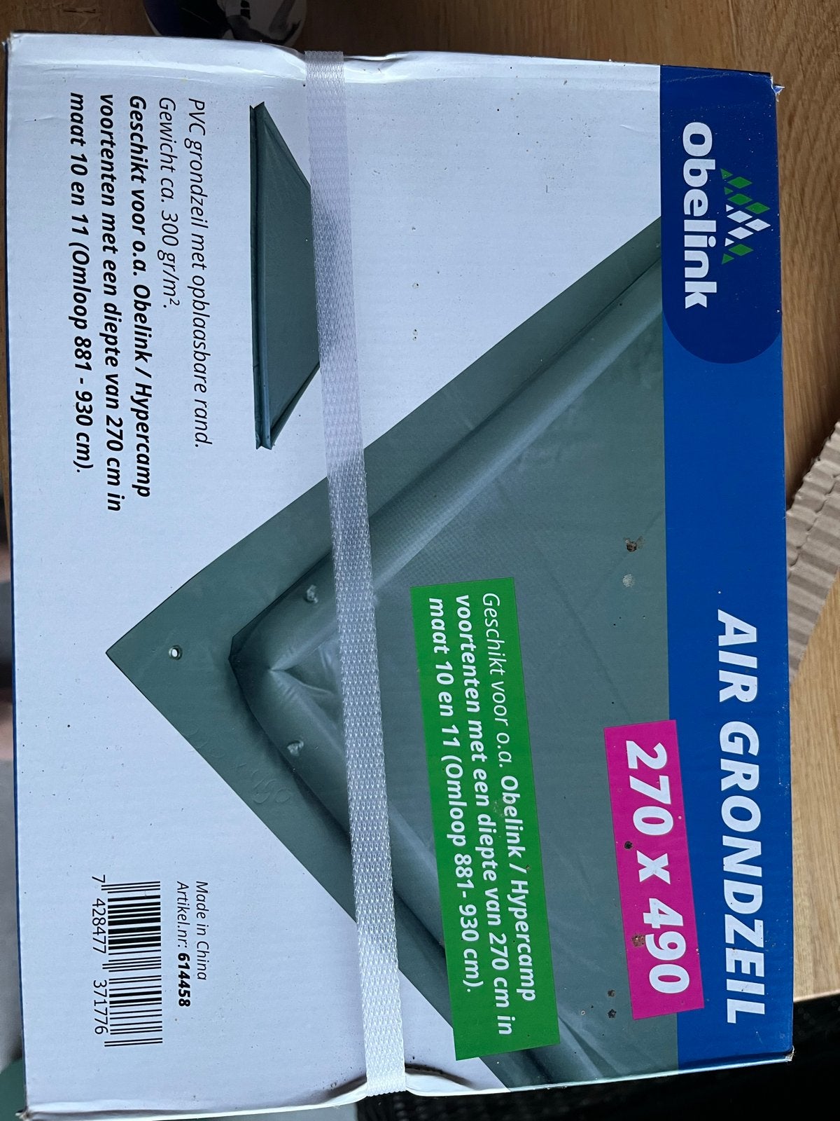 Obelink Air Grondzeil 270 x 490 - Nieuw in doos, Ophalen, Nieuw