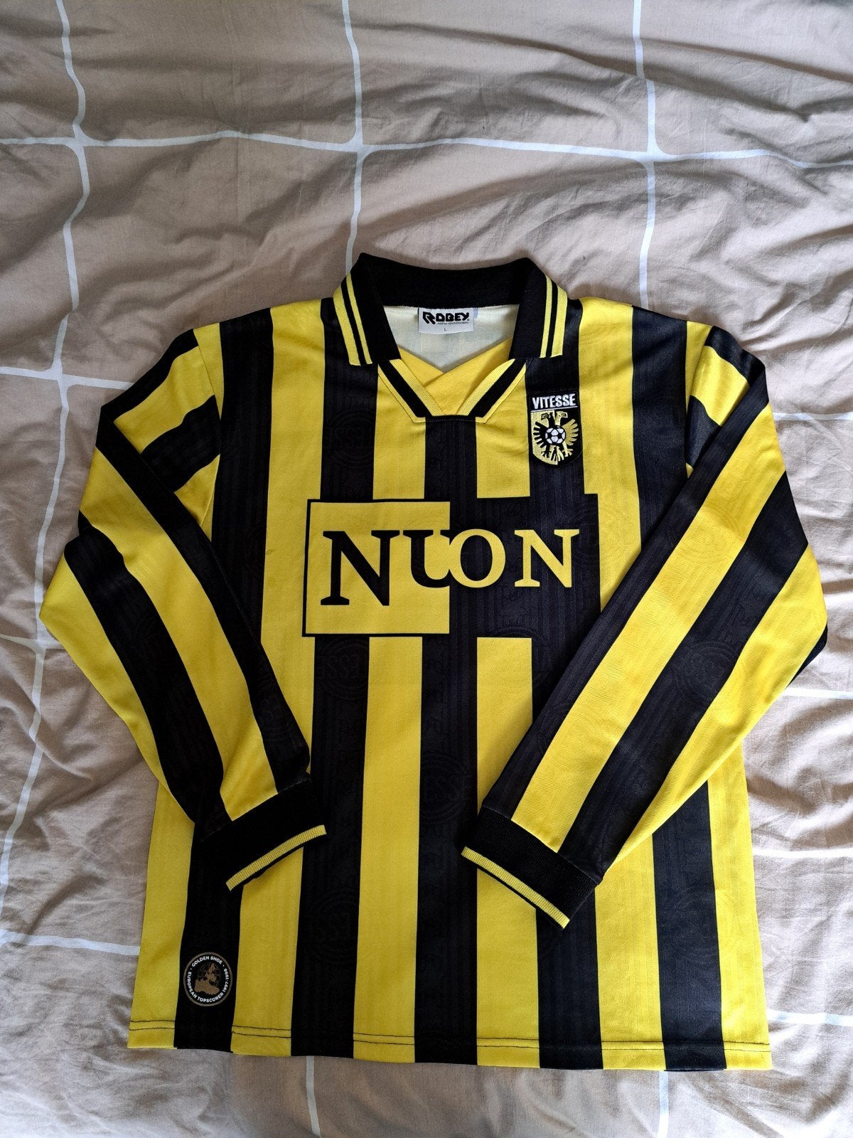 Vitesse retro thuisshirt seizoen 1997/98 nr 9 Machlas, Ophalen of Verzenden, Zo goed als nieuw, Vitesse, Shirt