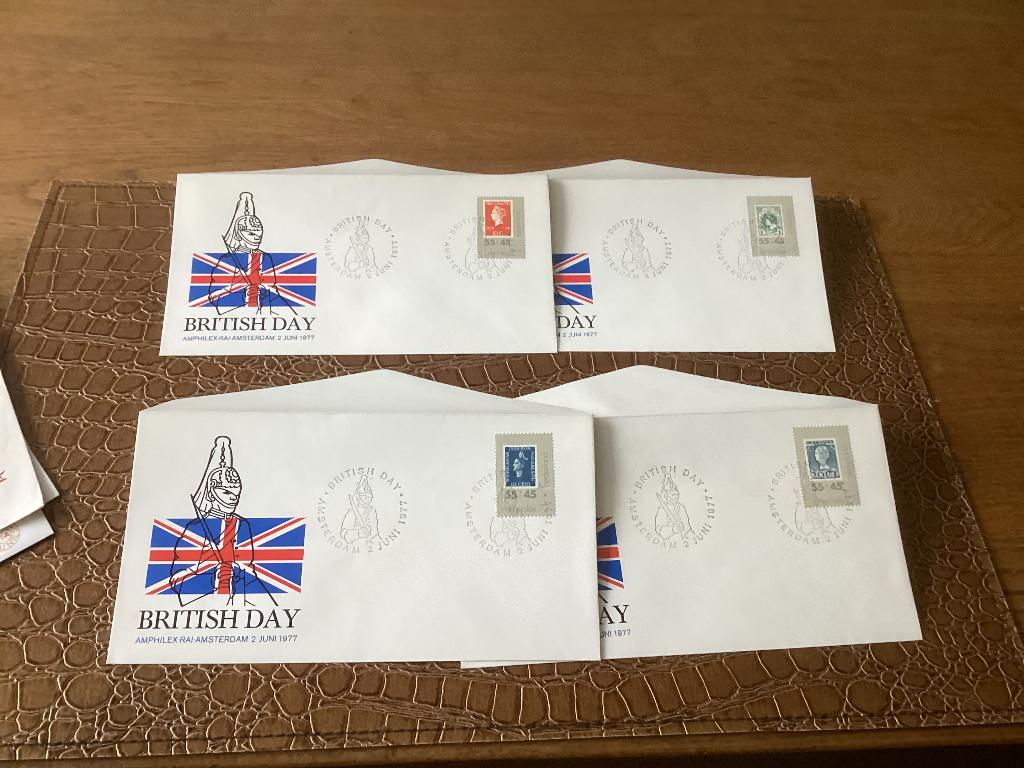 No1911 Amphilex British day 2juni 1977 Nederland jaargangen, Postzegels en Munten, Postzegels | Eerstedagenveloppen, Ophalen, Onbeschreven