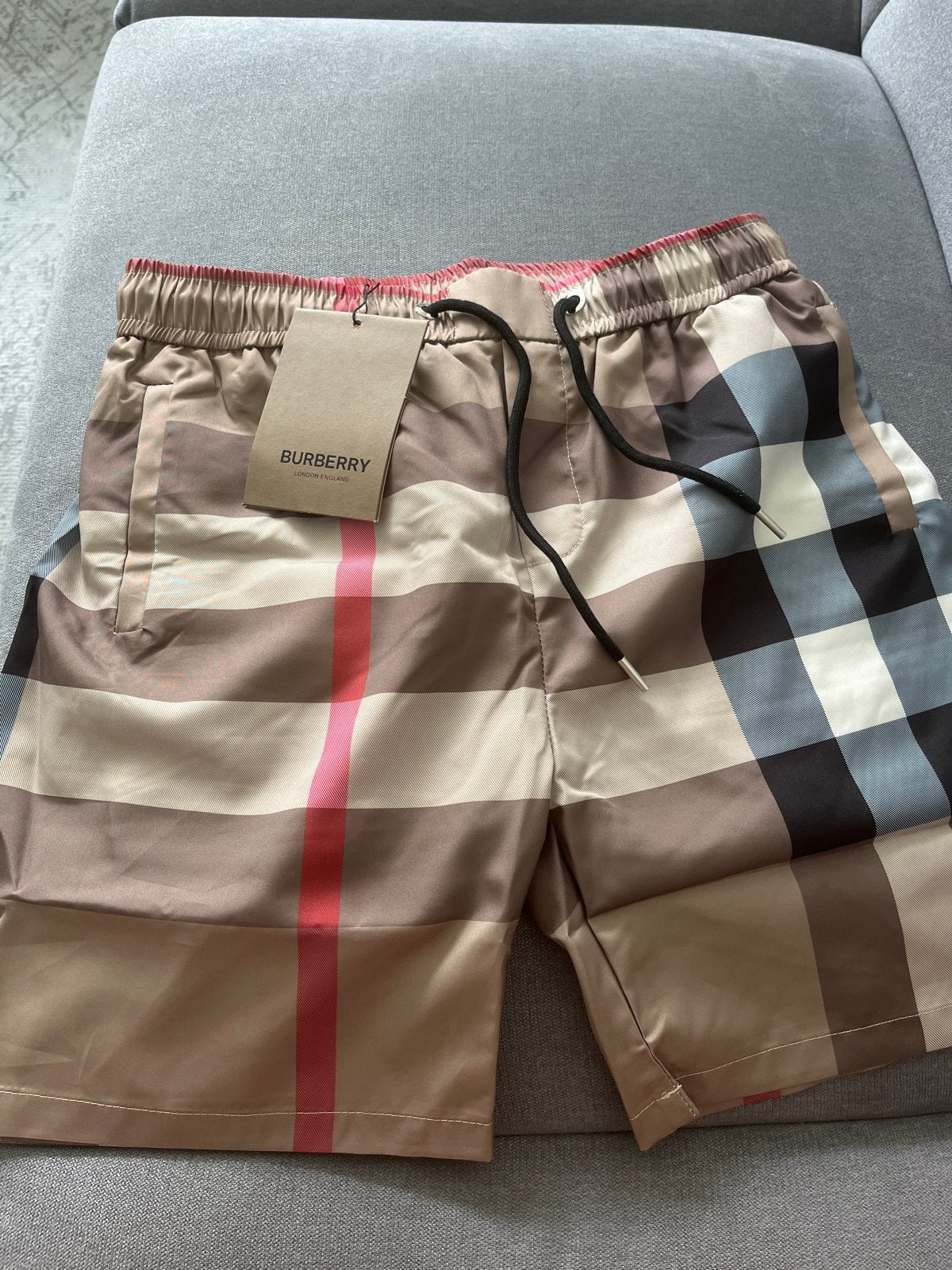 Burberry Zwemshort - Maat XL valt als maat L️, Ophalen of Verzenden, Maat 56/58 (XL), Beige, Zwemshort