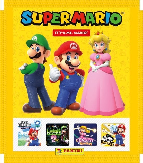 Dubbele panini stickers Super Mario Panini, Ophalen of Verzenden, Zo goed als nieuw