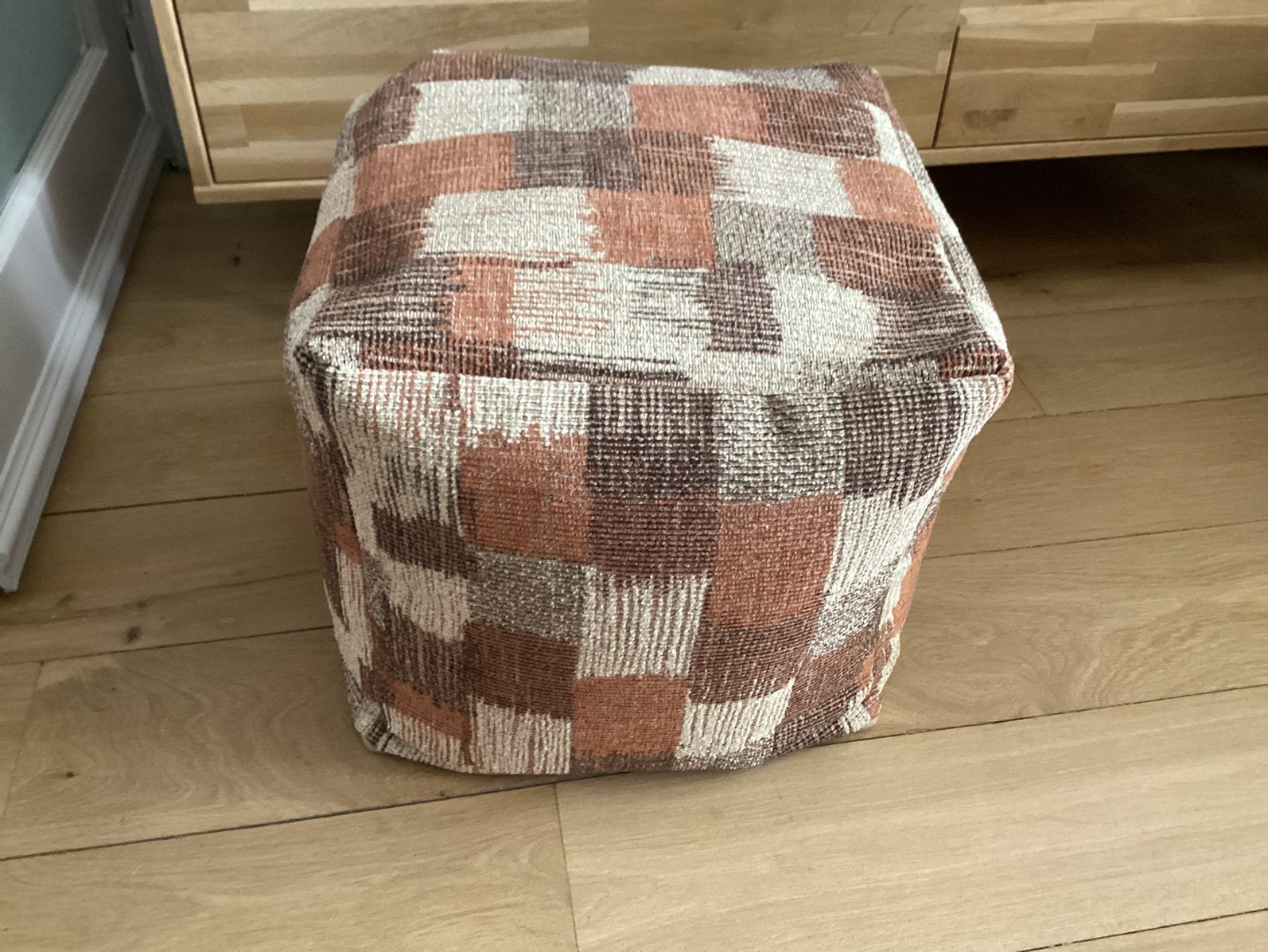 Poef bienza terra nieuw, Ophalen, Vierkant, Nieuw, Minder dan 50 cm