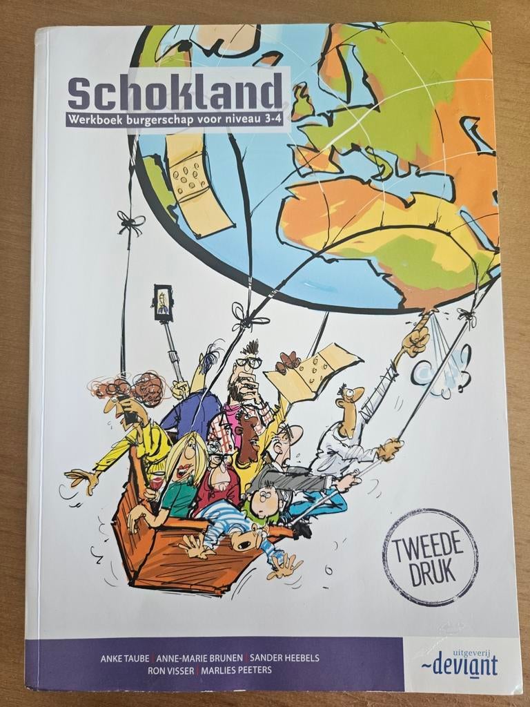 Schokland: Werkboek burgerschap niveau 3-4 (Tweede Druk, Boeken, Schoolboeken, Maatschappijleer, Anke Taube, Sander Heebels, Ron Visser, Marlies Peeters