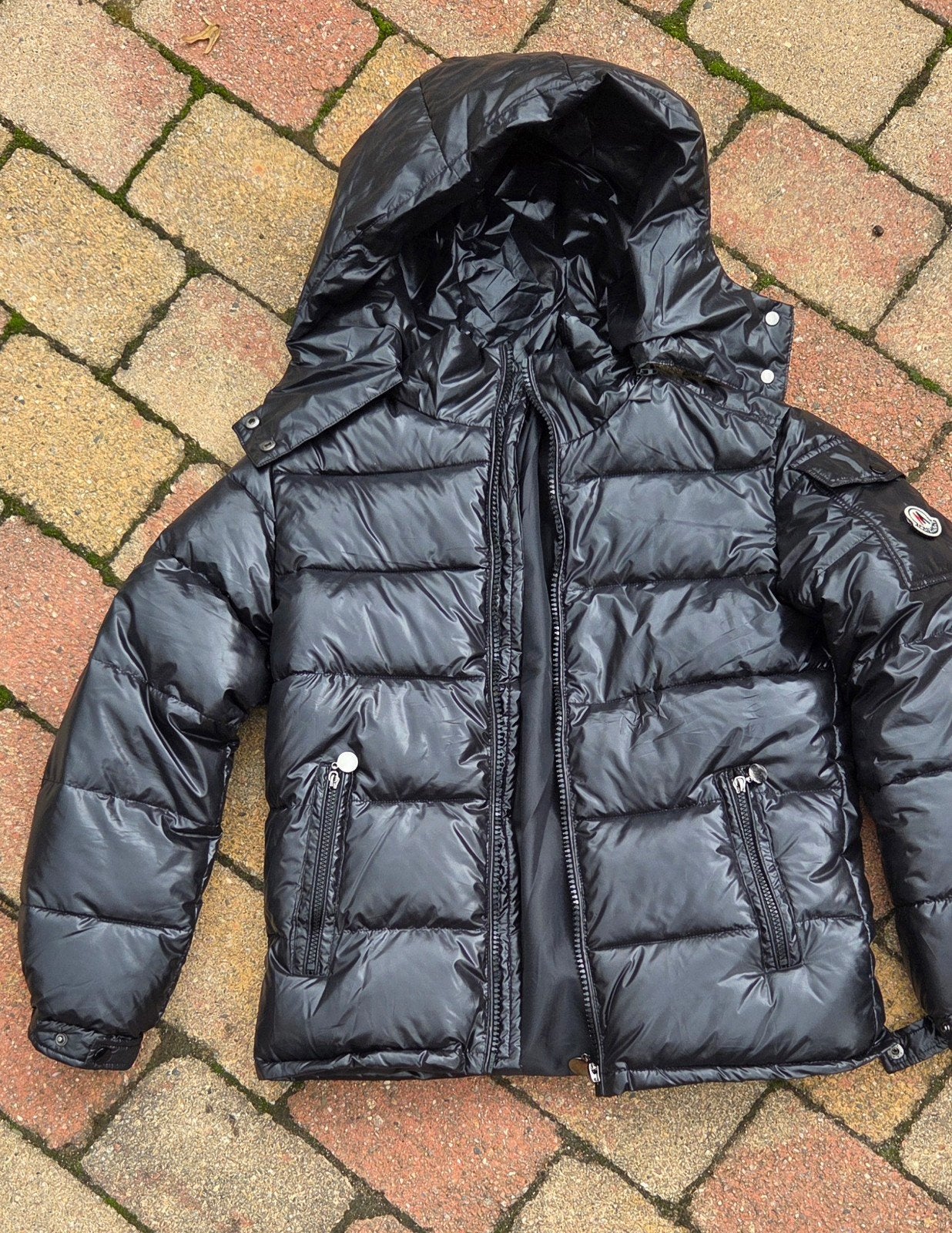 Zwarte gewatteerde jas - Maat S, Kleding | Heren, Jassen | Winter, Ophalen of Verzenden, Zo goed als nieuw, Zwart