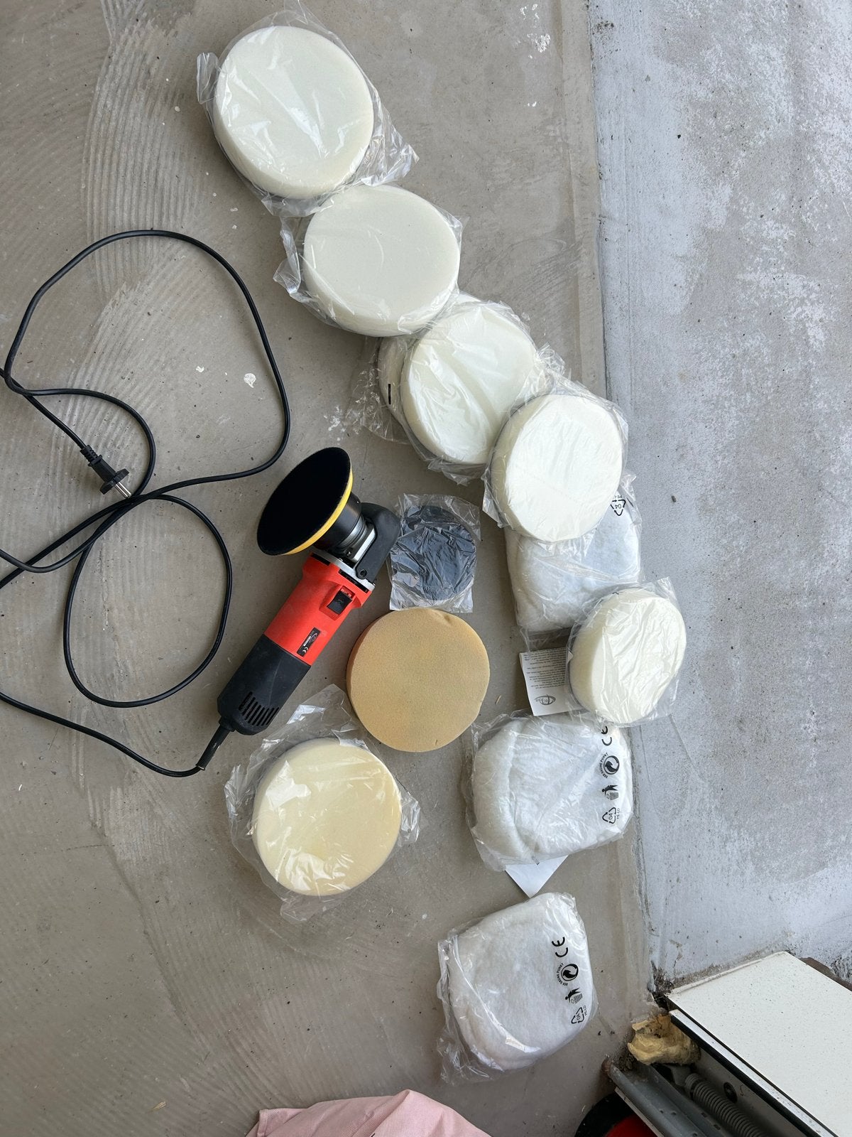 Tectake polijstmachine met diverse polijstpads, Ophalen of Verzenden, Gebruikt, 600 tot 1200 watt, Overige typen