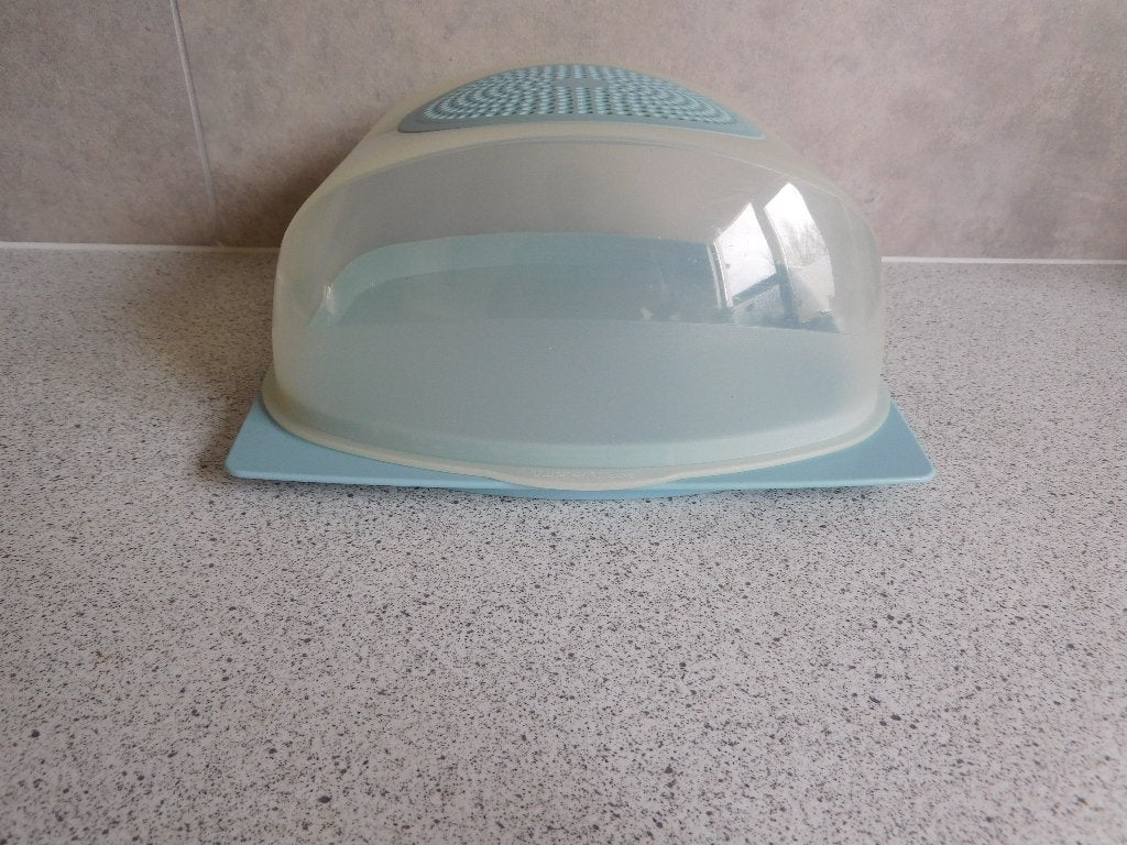 Tupperware Cheesmart Kaasdoos 20x20 cm. Blauw, Ophalen of Verzenden, Zo goed als nieuw, Blauw, Overige typen