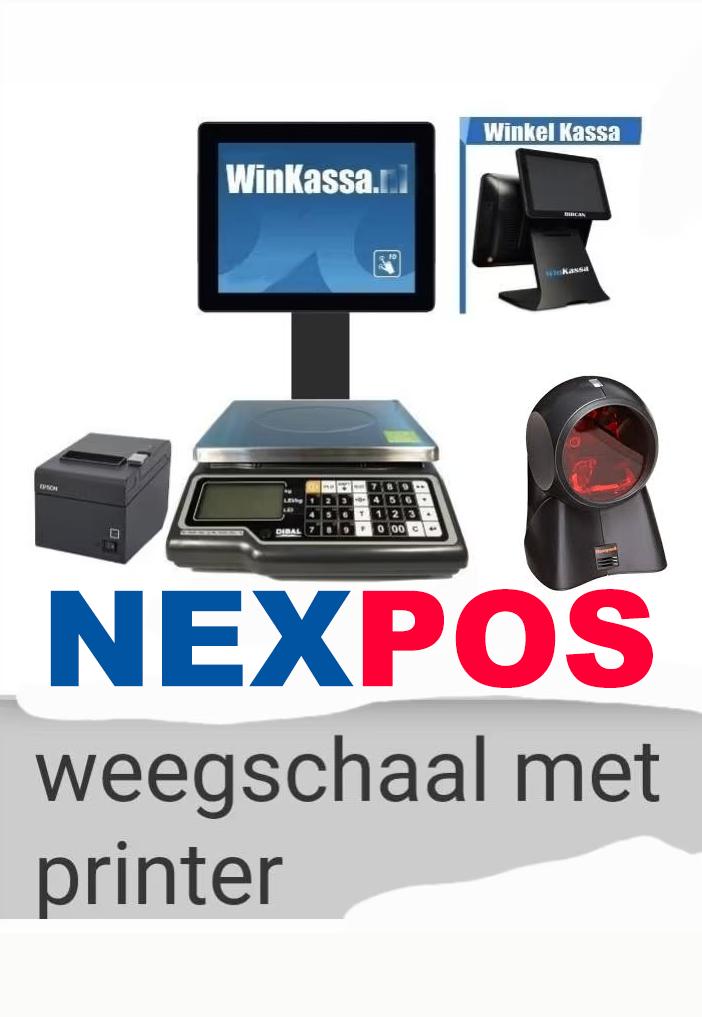 Kassaweegschaal met printer Scale POS Slagerij Groentenboer, Ophalen of Verzenden, Personenweegschaal, 100 kg of meer