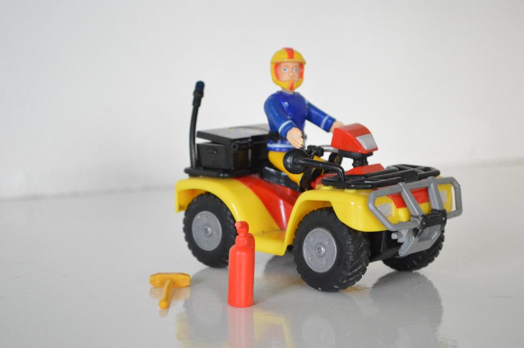 Brandweerman Sam Quadbike Mercury met Brandweerman Sam., Ophalen of Verzenden, Gebruikt