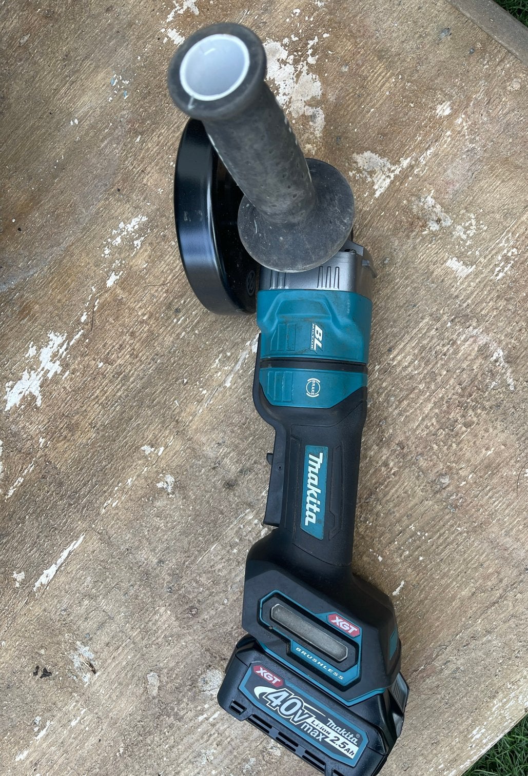 Makita Haakse Slijper XGT 40V Max 2.5Ah, Ophalen of Verzenden, Zo goed als nieuw, Haakse slijper, Makita
