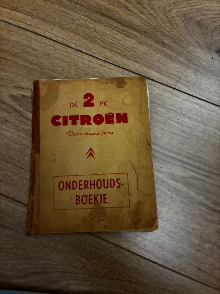 2pk Citroën origineel onderhoud boekje oldtimer origineel, Ophalen of Verzenden