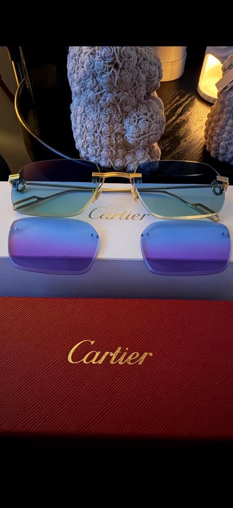 Cartier bril, Sieraden, Tassen en Uiterlijk, Zonnebrillen en Brillen | Heren, Zonnebril, Overige kleuren, Zo goed als nieuw, Ophalen