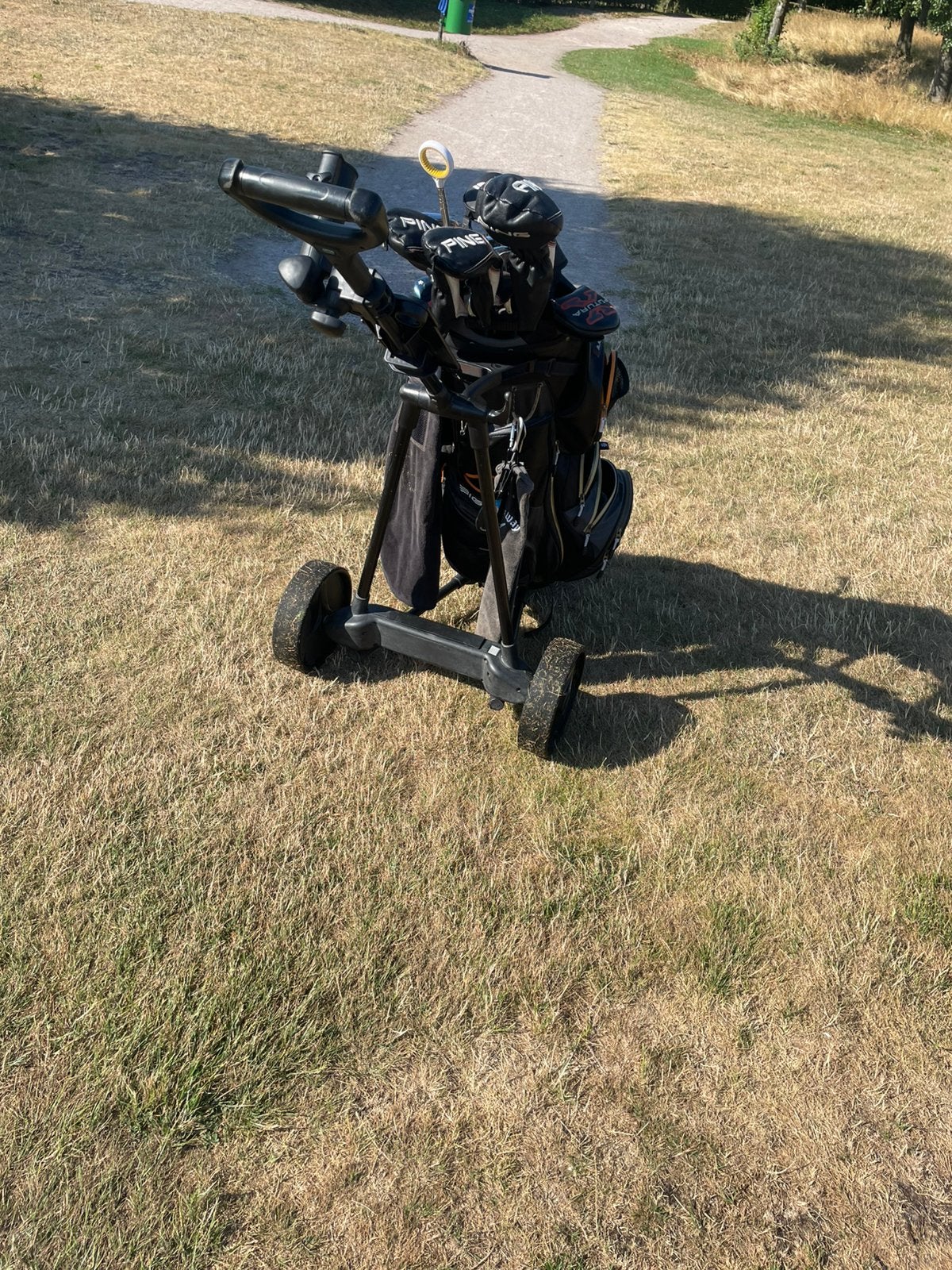 E motion 3 wiels elec golftrolley, Ophalen, Gebruikt, Golfkar