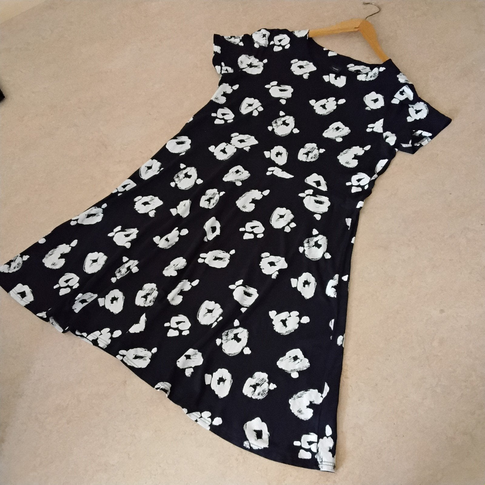 Nanso - zwart/wit zomerjurkje XL, Nanso, Zwart, Maat 46/48 (XL) of groter, Nieuw