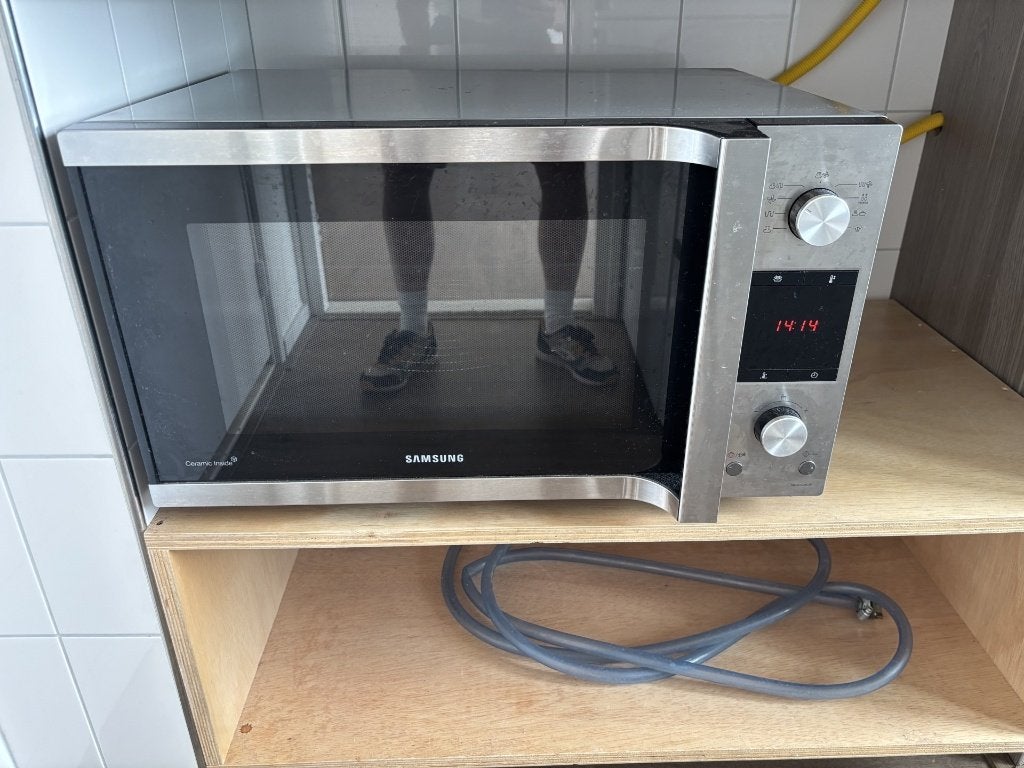 Samsung MC457TDRCSR 45L Oven/Combimagnetron, Ophalen, Minder dan 45 cm, Campingoven, Zo goed als nieuw