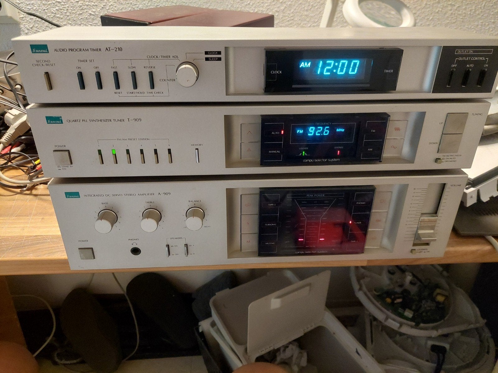 Sansui Vintage Hifi Set: Tuner, Versterker, Timer, Audio, Tv en Foto, Stereo-sets, Overige merken, Gebruikt, Tuner of Radio, Losse componenten