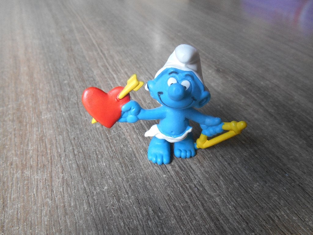 Smurf smurfen Liefdes smurf met pijl en boog, Ophalen of Verzenden, Nieuw, Overige Smurfen, Poppetje, Figuurtje of Knuffel