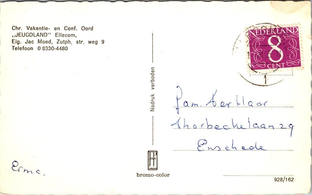 Ellecom - 9 oude ansichtkaarten Vakantieoord Jeugdland, Verzenden, 1960 tot 1980, Gelopen, Gelderland