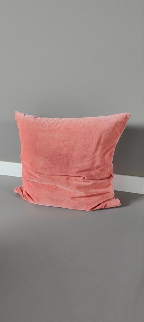 Zalmroze Kussen 50x50 cm, Ophalen of Verzenden, Zo goed als nieuw, Roze, Vierkant