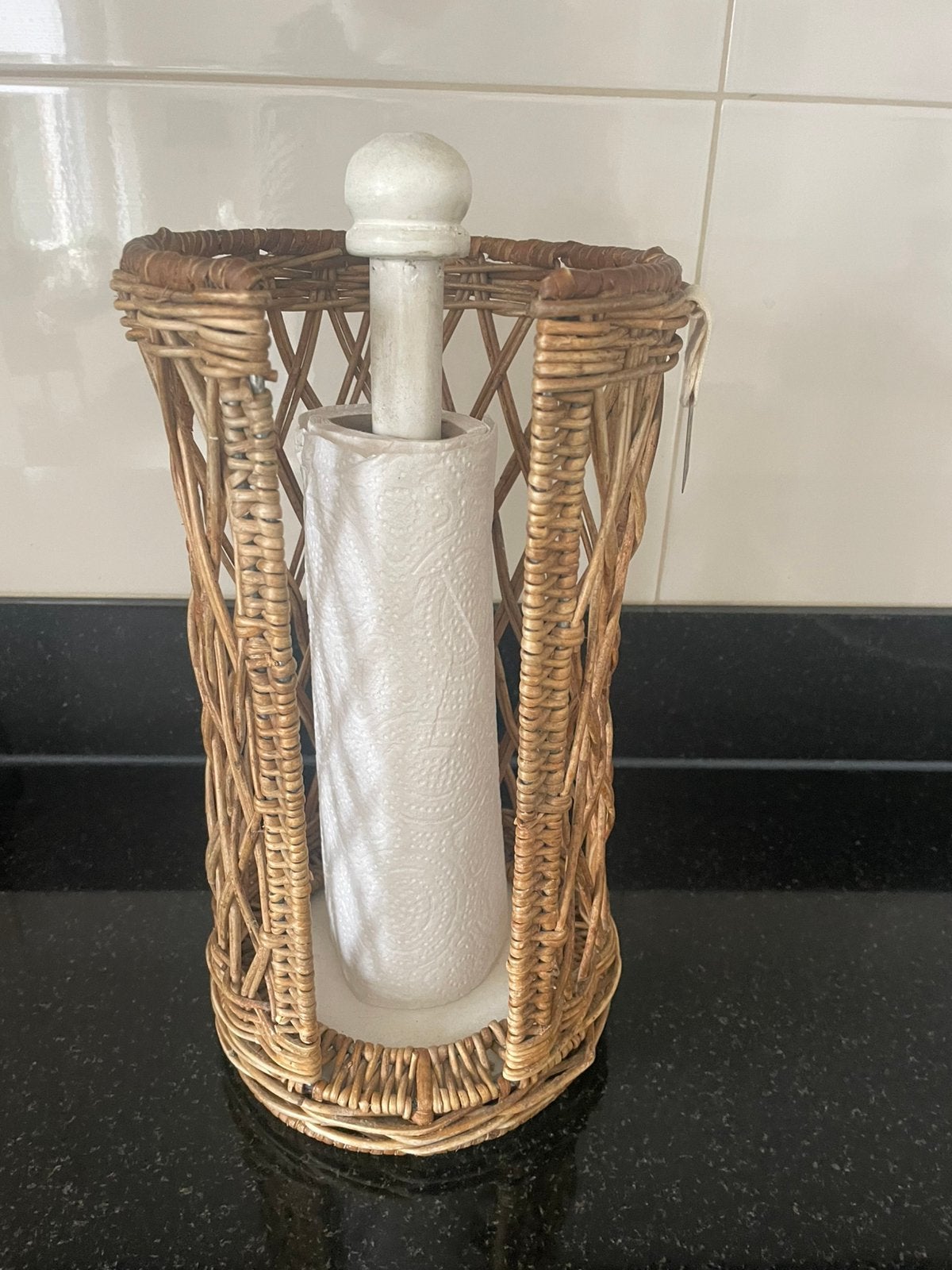 Riviera Maison rattan staande keukenrolhouder, Ophalen of Verzenden, Zo goed als nieuw