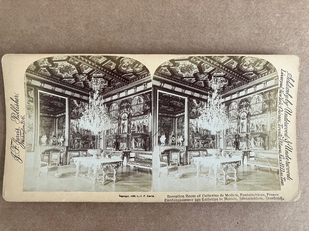 Foto Stereokaart "Reception Room of Catherine de Medicis", Gebruikt, Verzenden, Foto, Gebouw