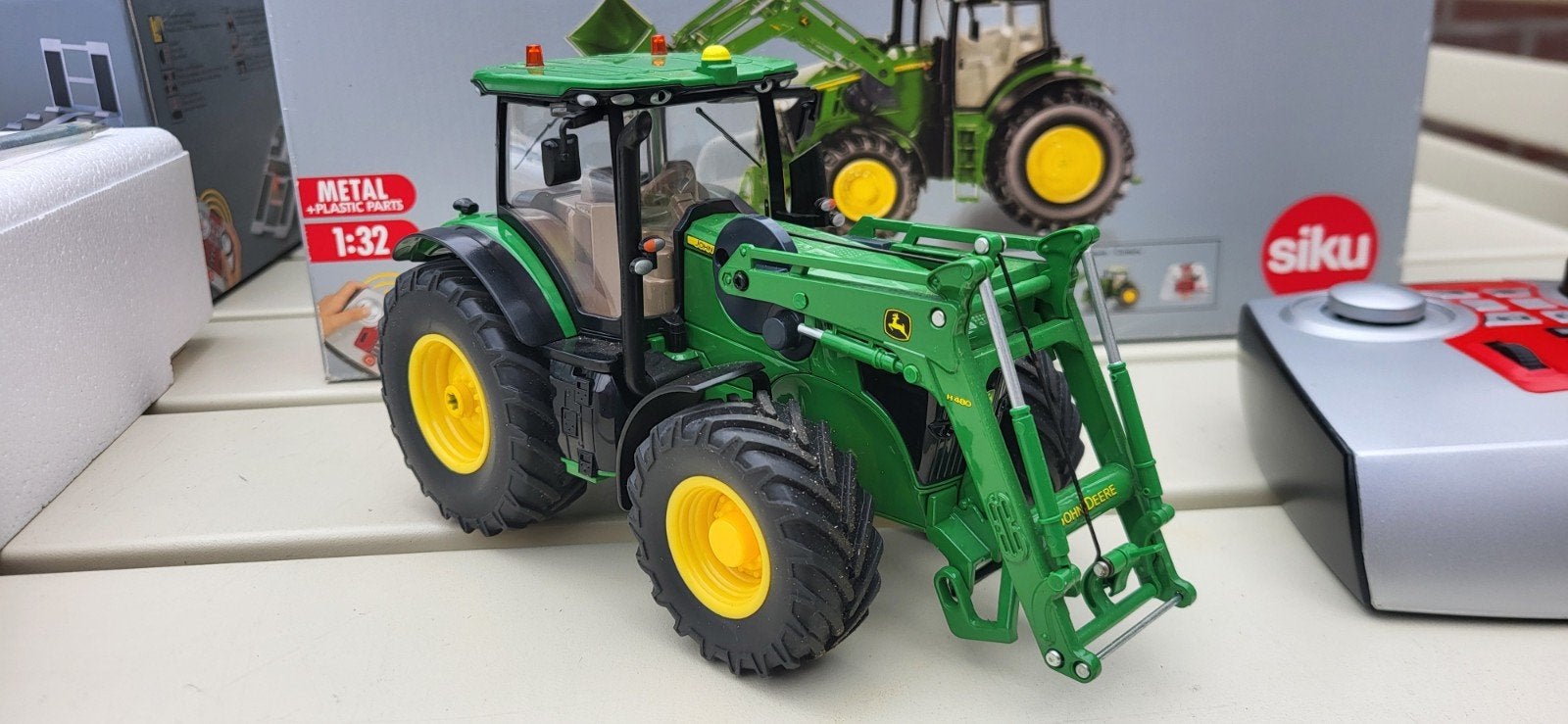 Siku Control 32 John Deere 7R rc tractor, Elektro, Ophalen of Verzenden, Zo goed als nieuw, RTR (Ready to Run)