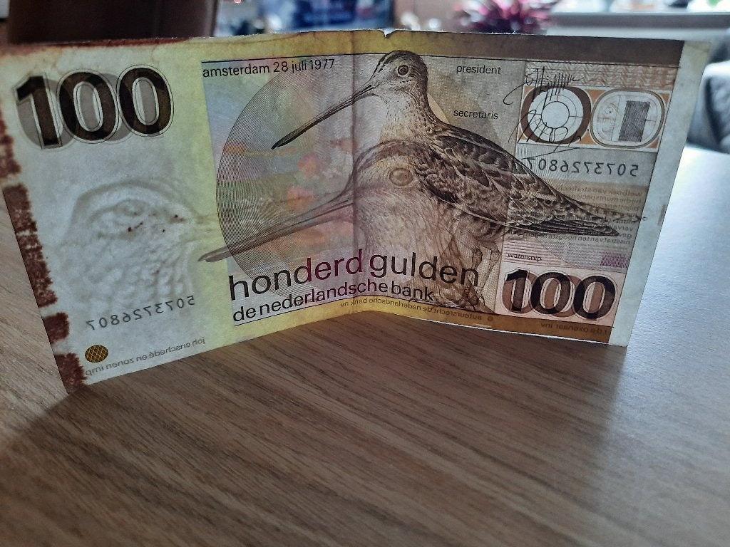 100 gulden oude snip, Postzegels en Munten, Ophalen of Verzenden, 100 gulden, Los biljet