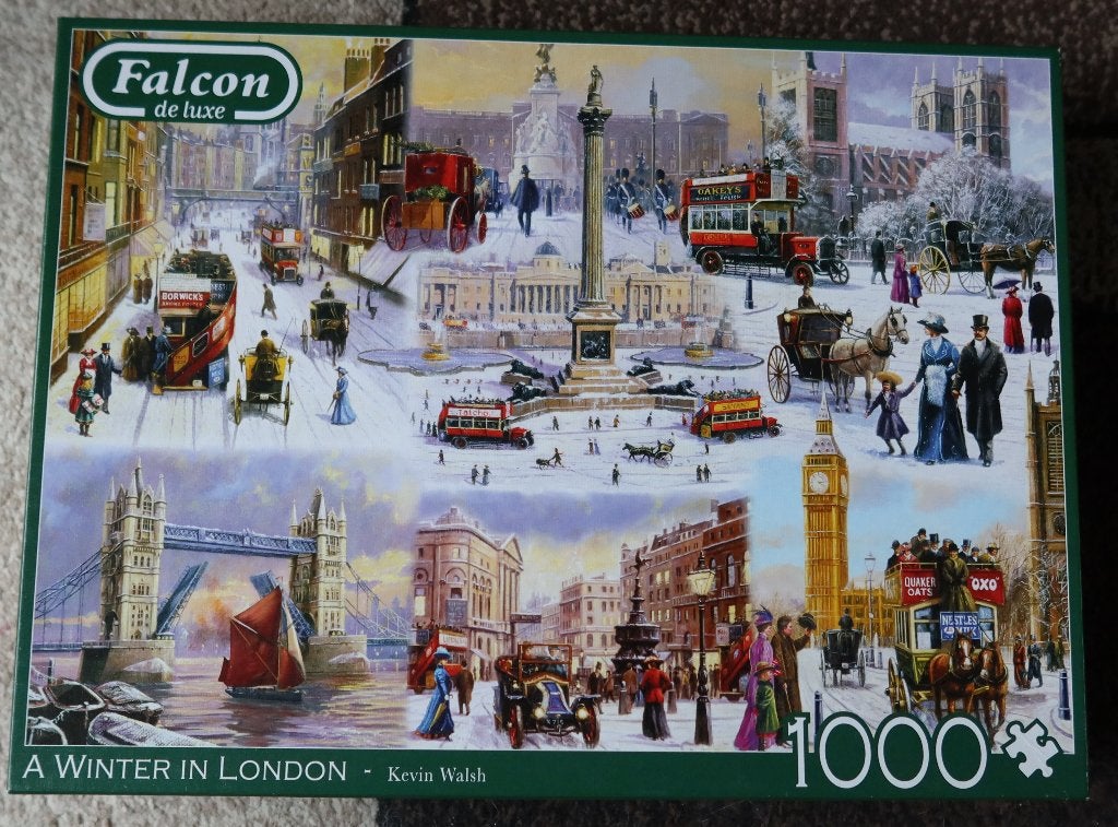 Legpuzzel Falcon /Jumbo – 1008 stukjes – A Winter in London, Ophalen of Verzenden, 500 t/m 1500 stukjes, Zo goed als nieuw, Legpuzzel