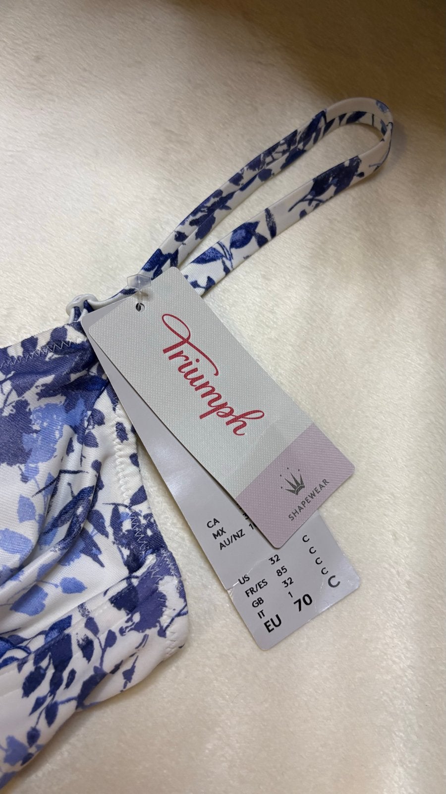Triumph Minimizer BH 70C - Blauw/Wit Bloemenprint, Verzenden, Meerkleurig, BH