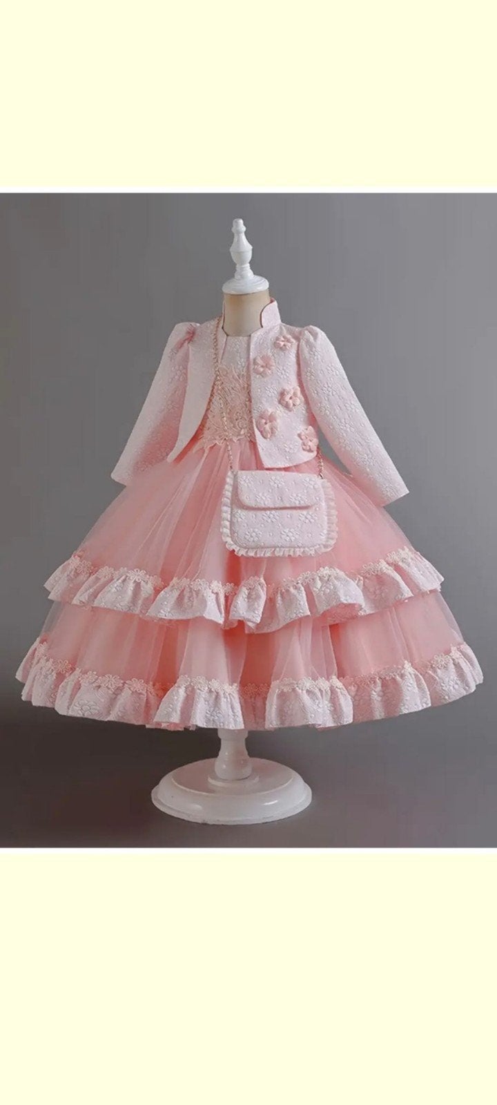 Prachtige Roze Tule Jurk met Bolero en Tasje, Kinderen en Baby's, Ophalen of Verzenden, Zo goed als nieuw, Onbekend, Meisje
