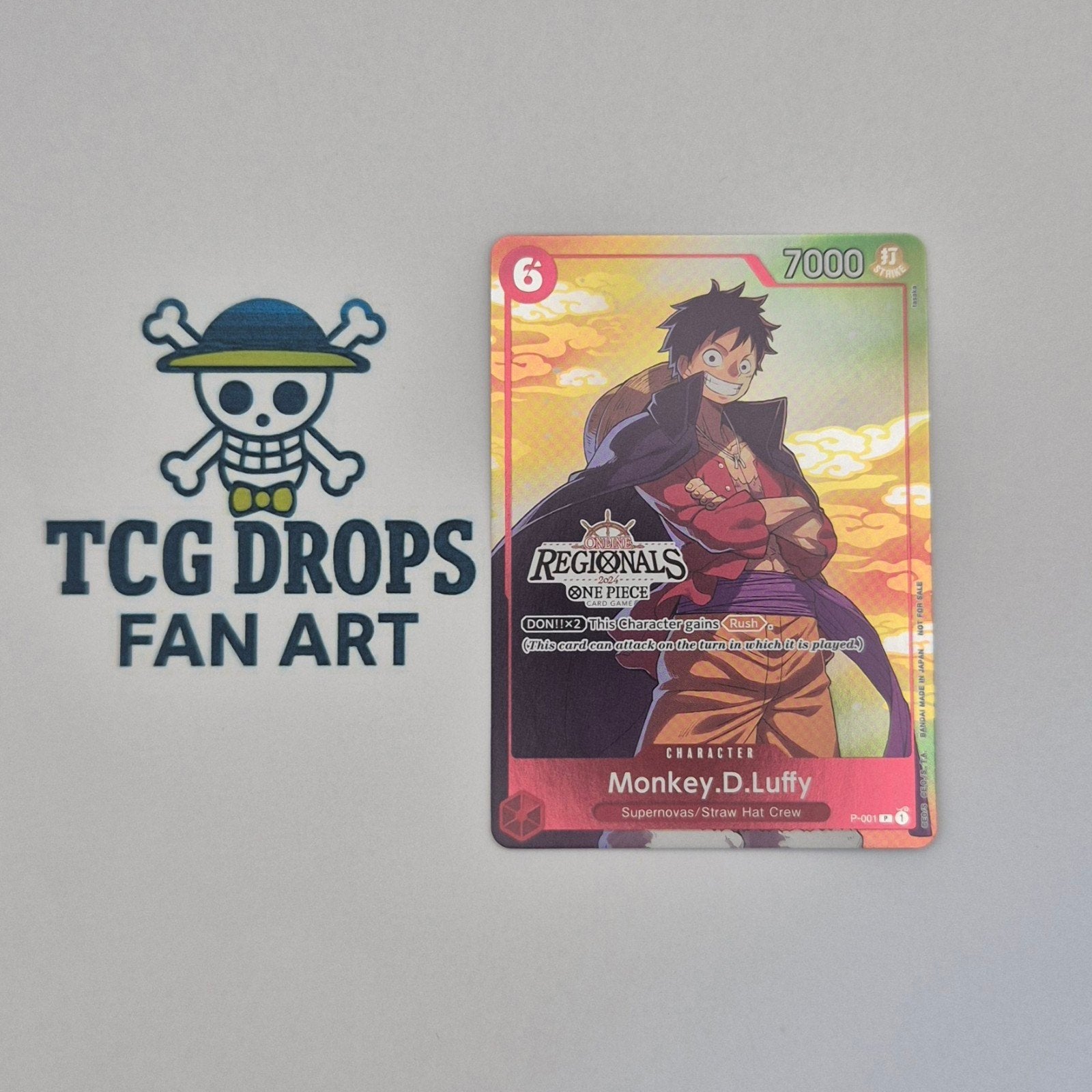 Monkey.D.Luffy P-001 Special Tournament Promo, Ophalen of Verzenden, Zo goed als nieuw, Losse kaart, Foil