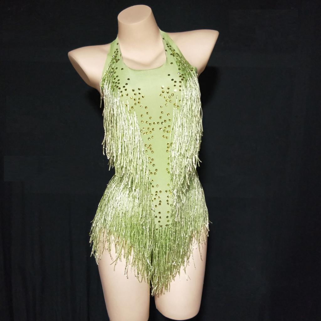 Dames groene glitter bodysuit / jumpsuit festival outfit, Kleding | Dames, Carnavalskleding en Feestkleding, Maat 38/40 (M), Verzenden