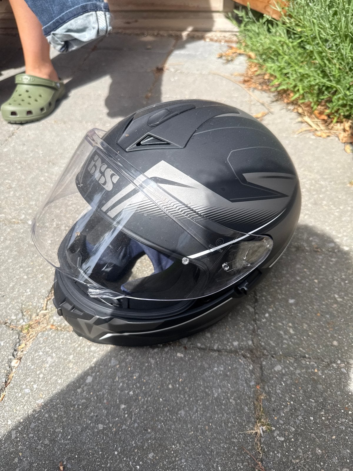 iXS Integraalhelm - Zwart/Grijs met zonnevizier, Motoren, Kleding | Motorhelmen, Heren, Integraalhelm, Tweedehands, Ophalen