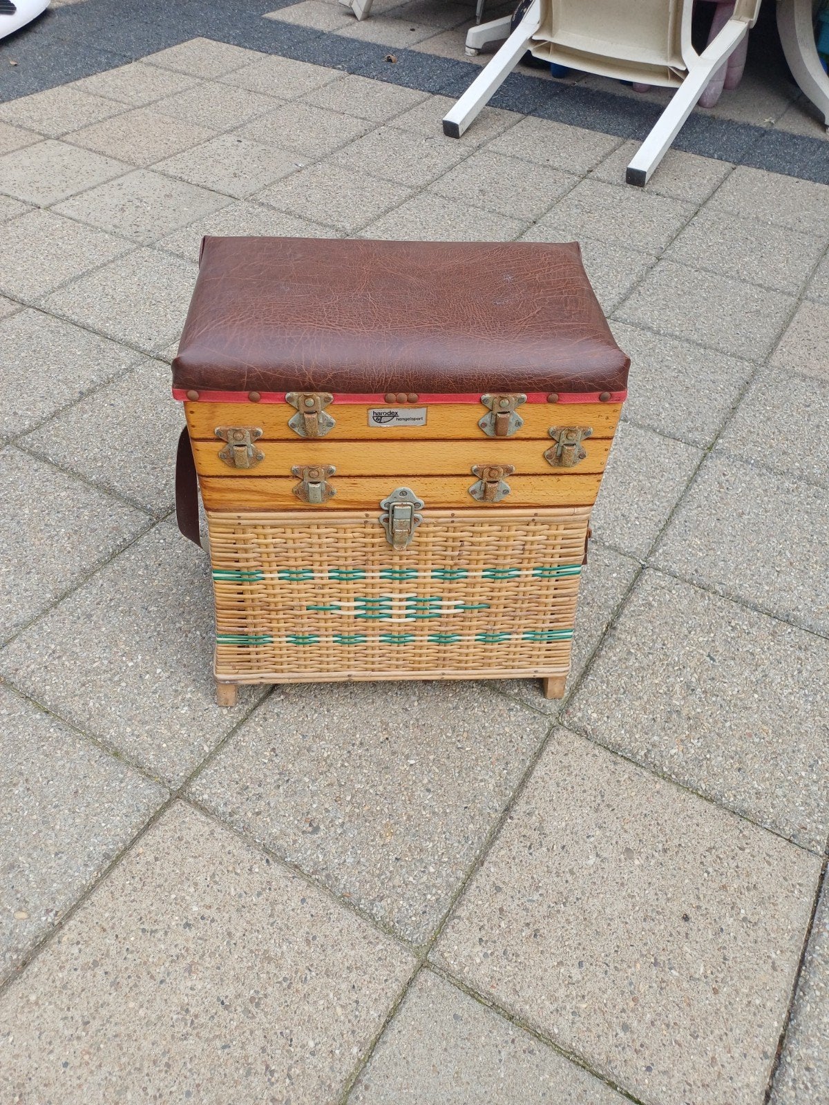 Vintage viskoffer met accessoires, Ophalen, Gebruikt, Koffer of Tas