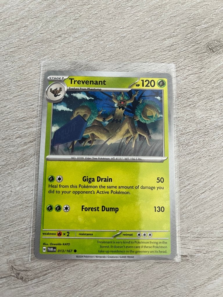 Trevenant 013/167 Twilight Masquerade - Pokémon Kaart, Ophalen of Verzenden, Nieuw, Losse kaart