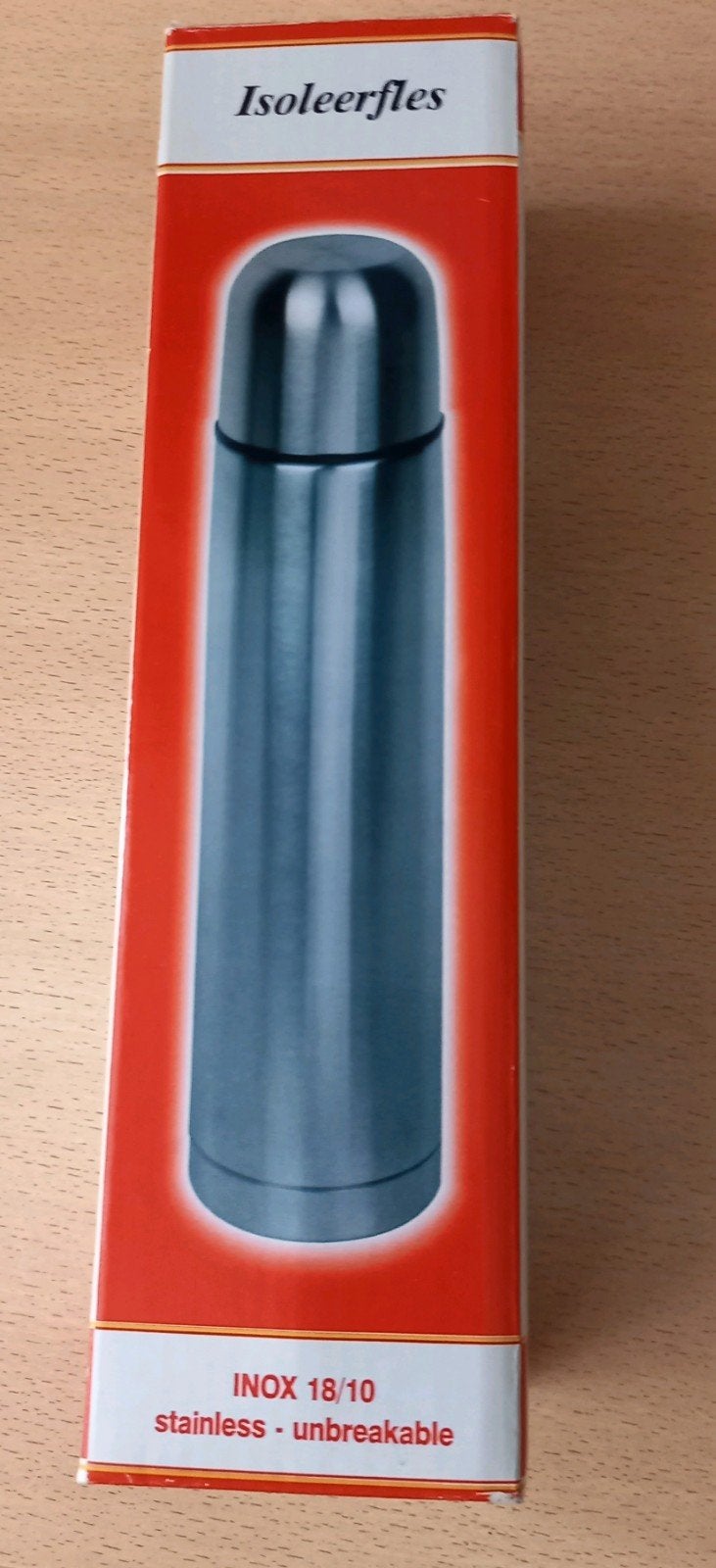 Thermosfles geborsteld rvs, Ophalen of Verzenden, Nieuw