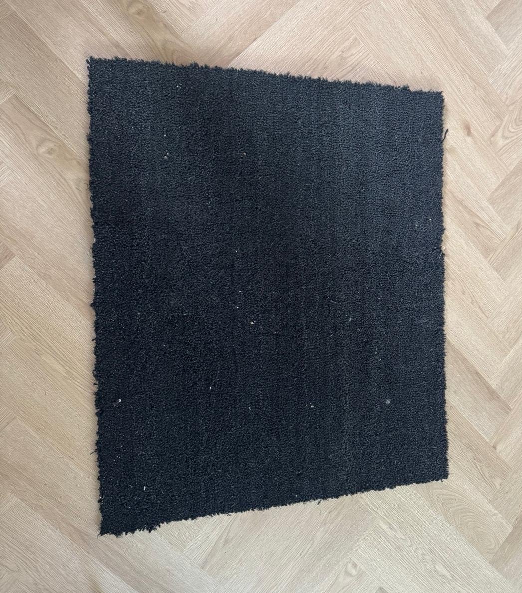 Kwalitatieve zwarte kokosmat 90x106cm, makkelijk op maat, Ophalen, Binnen, Kokos, Nieuw