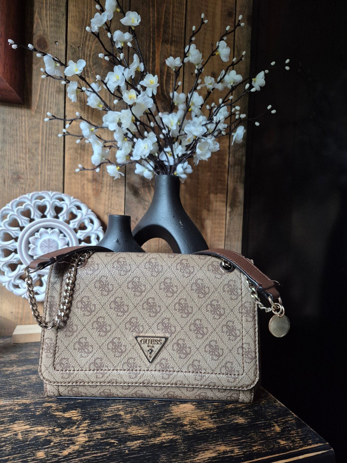 Prachtige Guess tas bruin/beige, Overige merken, Beige, Ophalen of Verzenden, Zo goed als nieuw