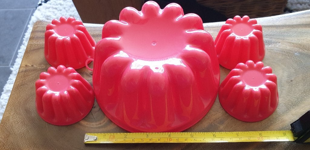 Rode toetjes/pudding vormen bijv. gelatine nieuw ongebruikt!, Overige typen, Kunststof, Nieuw, Ophalen of Verzenden