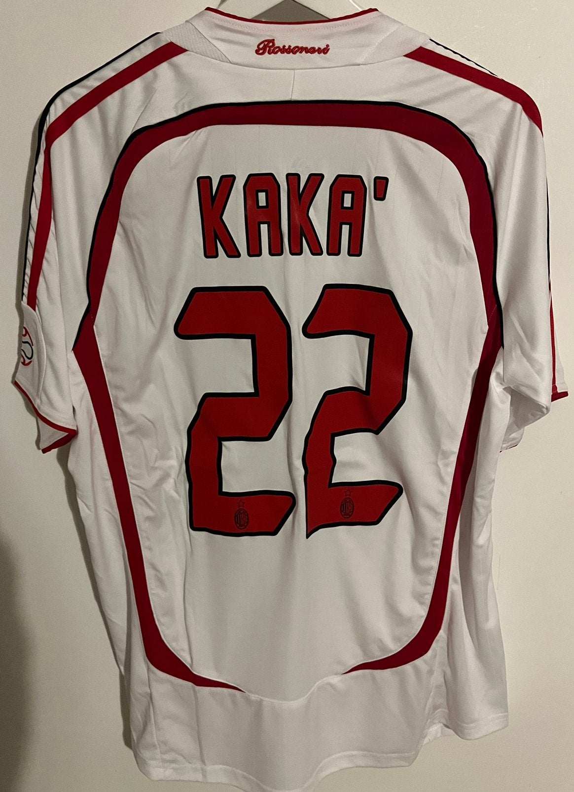Kaka AC Milan retro voetbalshirt maat L, Ophalen of Verzenden, Zo goed als nieuw, Buitenlandse clubs, Shirt
