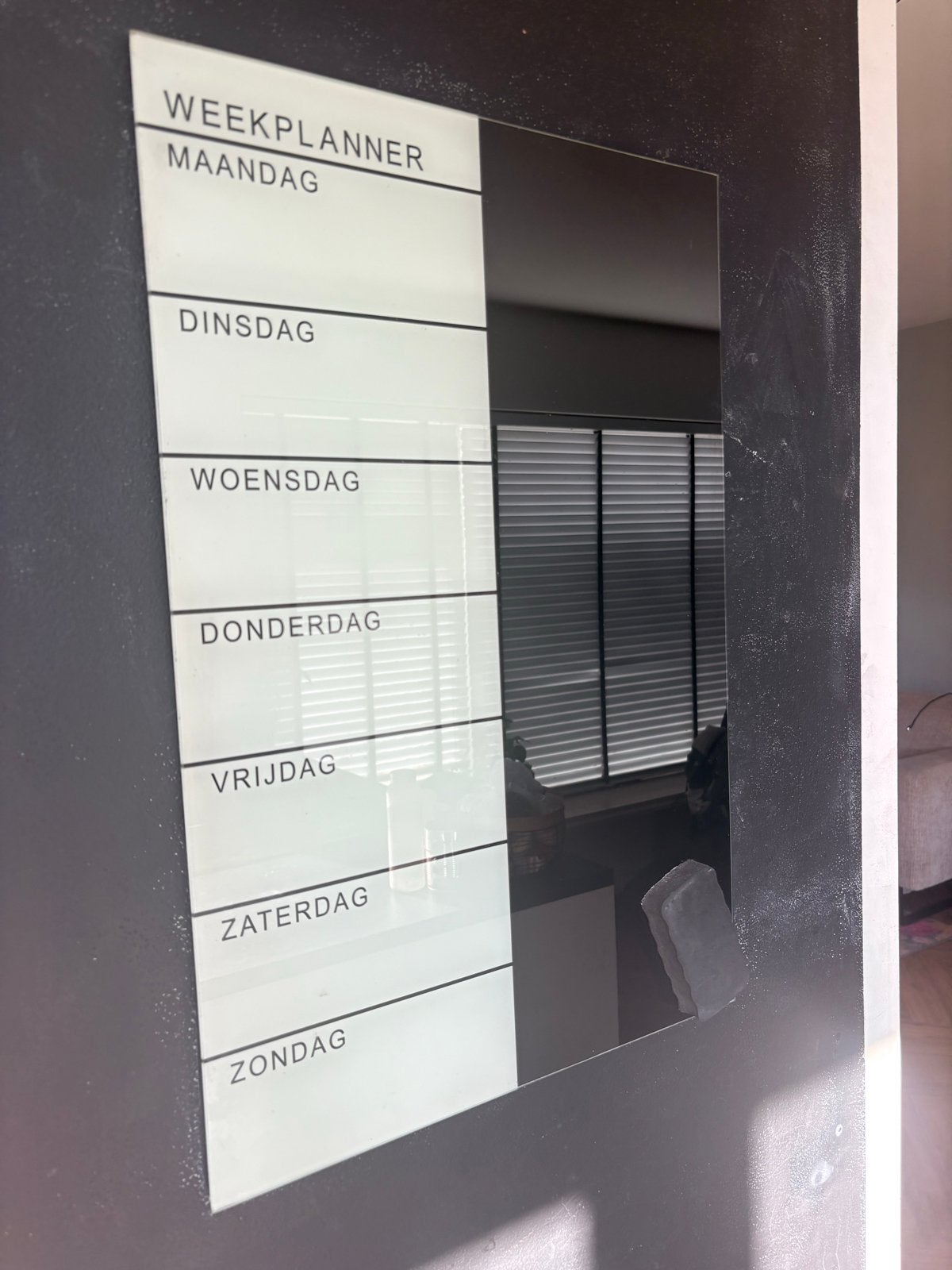 Naga weekplanner magnetisch whiteboard, Ophalen, Whiteboard