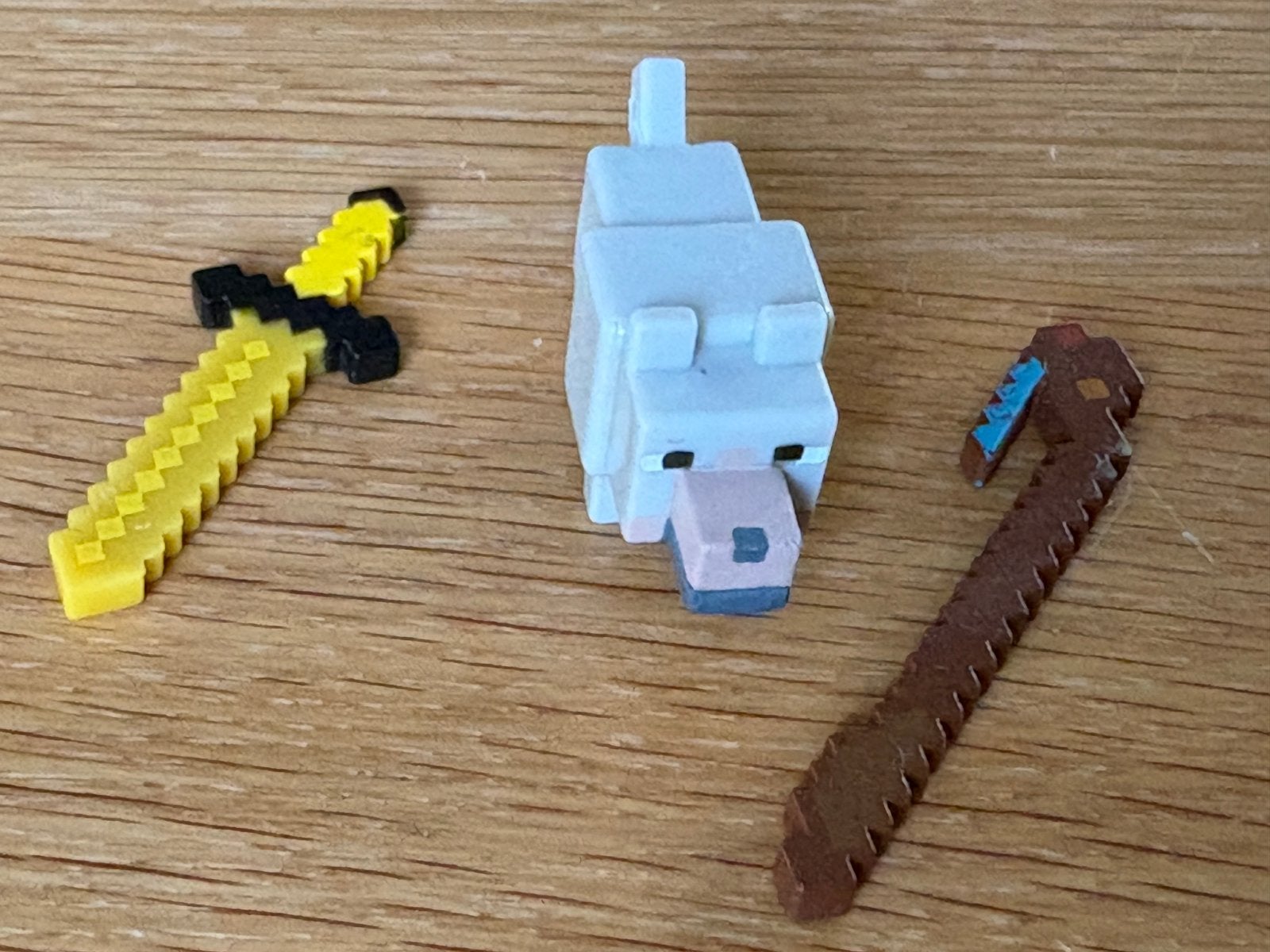 Minecraft wolf en wapens, Ophalen of Verzenden, Zo goed als nieuw, Jongen of Meisje